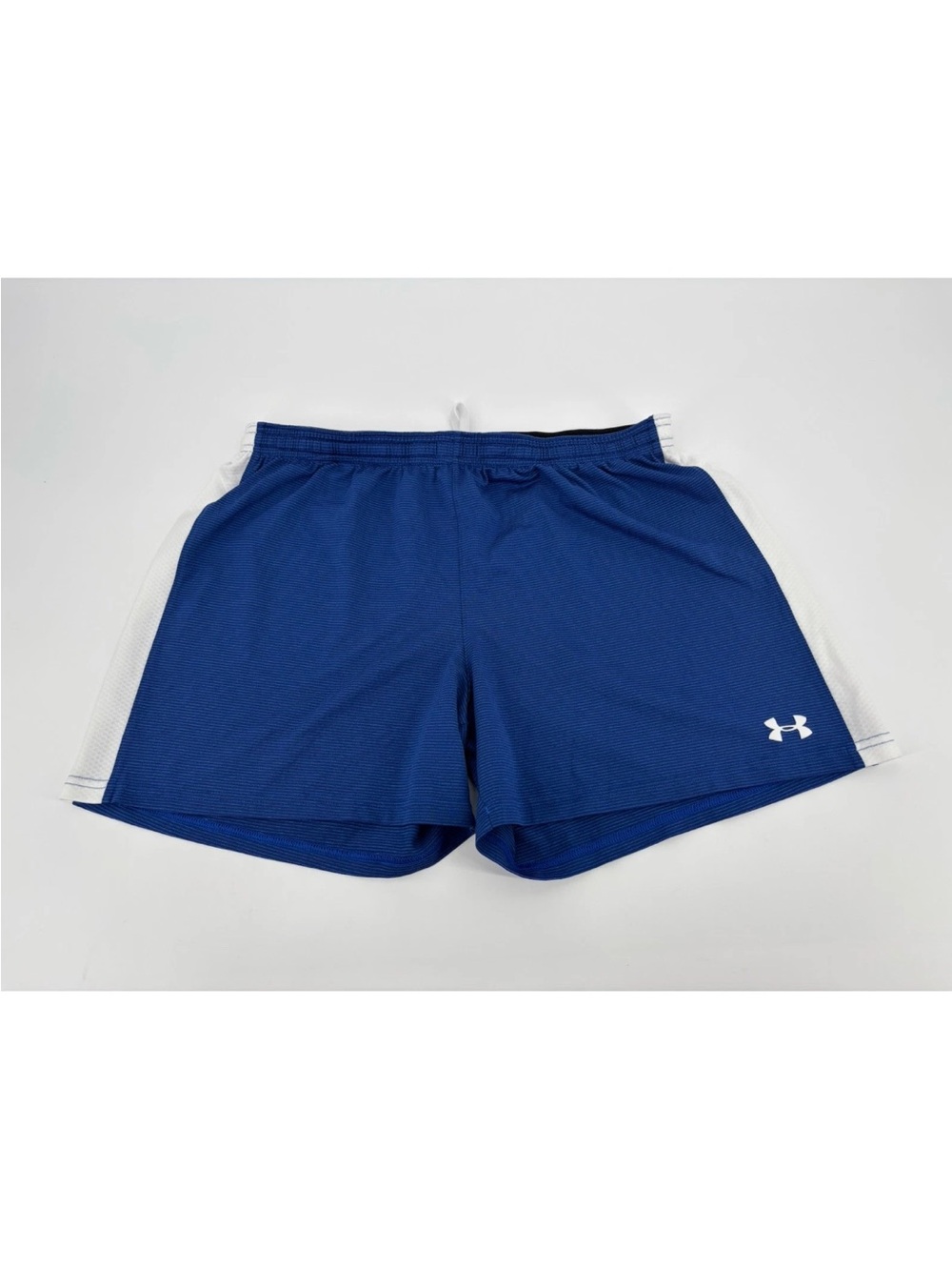 Under Armour Womens Large Shorts Blue Threadborne Match Soccer Gym Athletic 5"